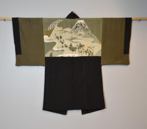 Man's Mt Fuji Silk Vintage Haori Jacket
