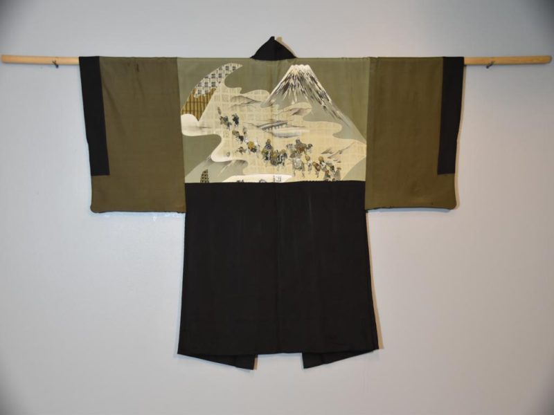 Man's Mt Fuji Silk Vintage Haori Jacket