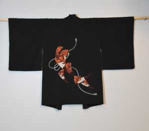 Vintage Black Silk Haori Jacket