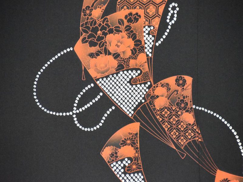 Vintage Black Silk Haori Jacket - Image 7