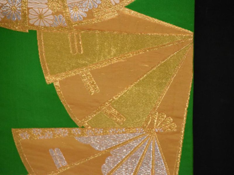 Japanese Silk Brocade Obi Sash - Image 2
