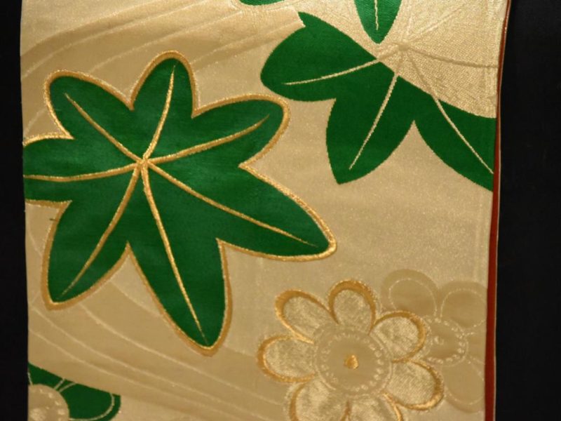 Japanese Silk Brocade Obi Sash - Image 2