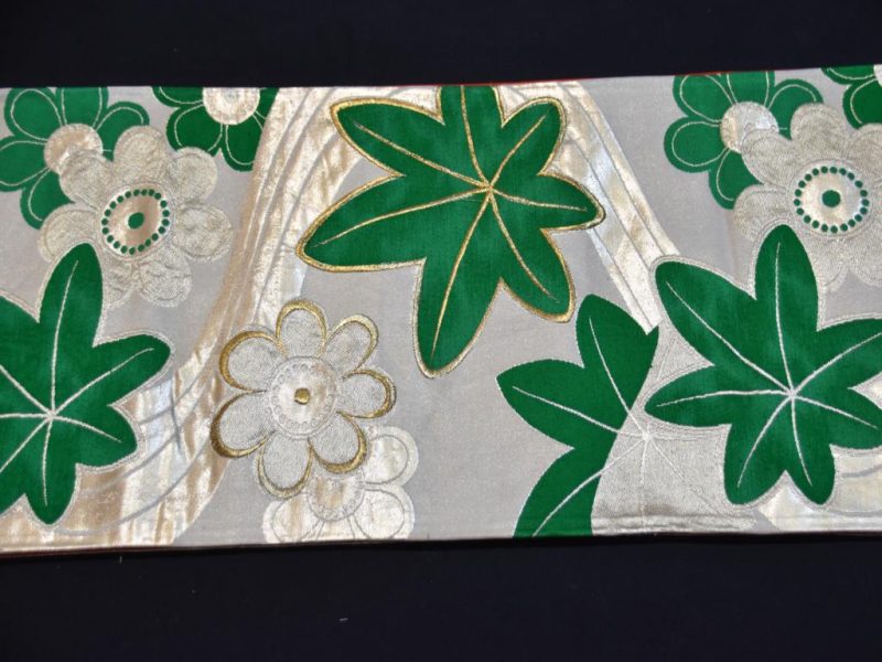Japanese Silk Brocade Obi Sash - Image 9