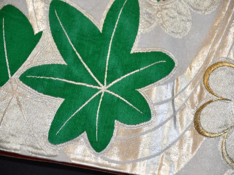 Japanese Silk Brocade Obi Sash - Image 7