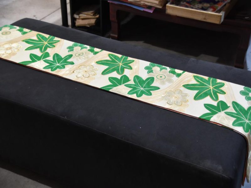 Japanese Silk Brocade Obi Sash - Image 6