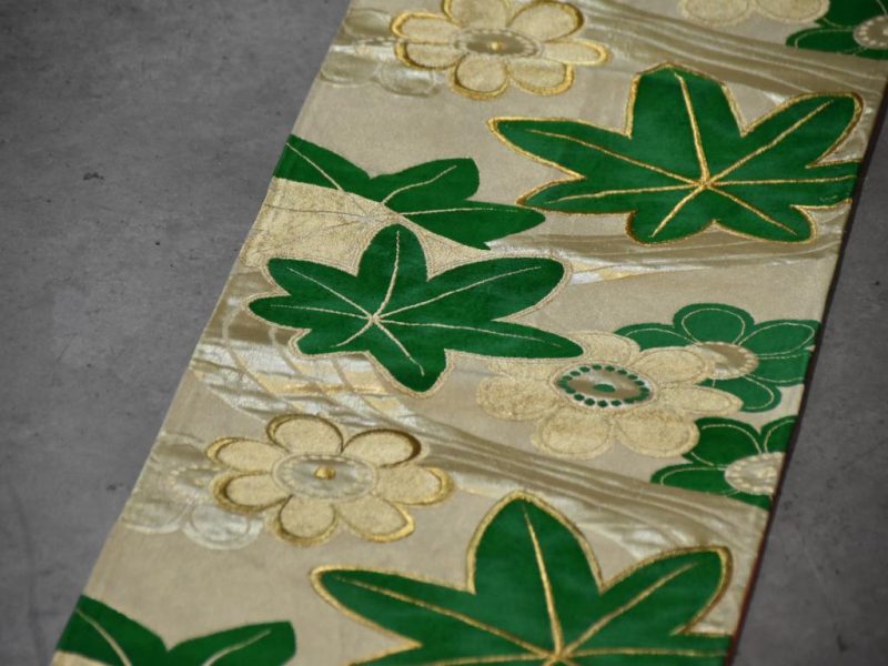 Japanese Silk Brocade Obi Sash - Image 4