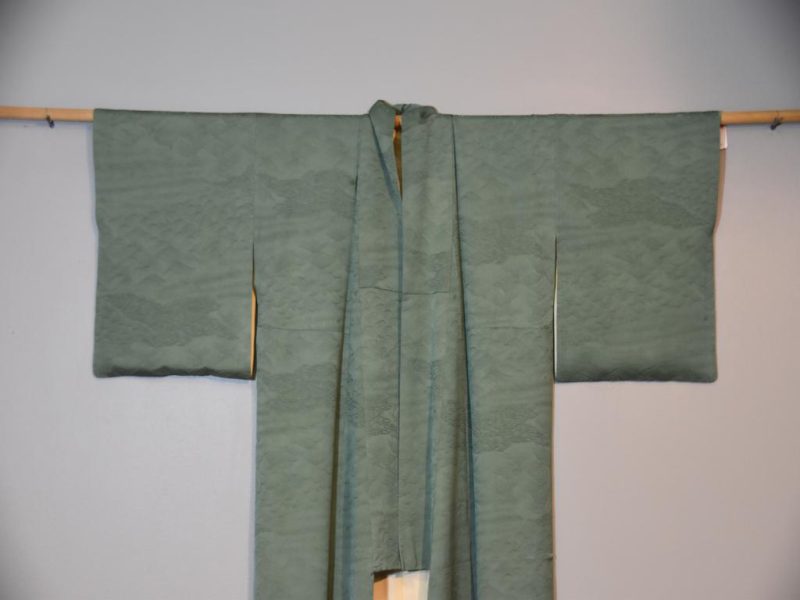 Jade Green Silk Kimono - Image 3