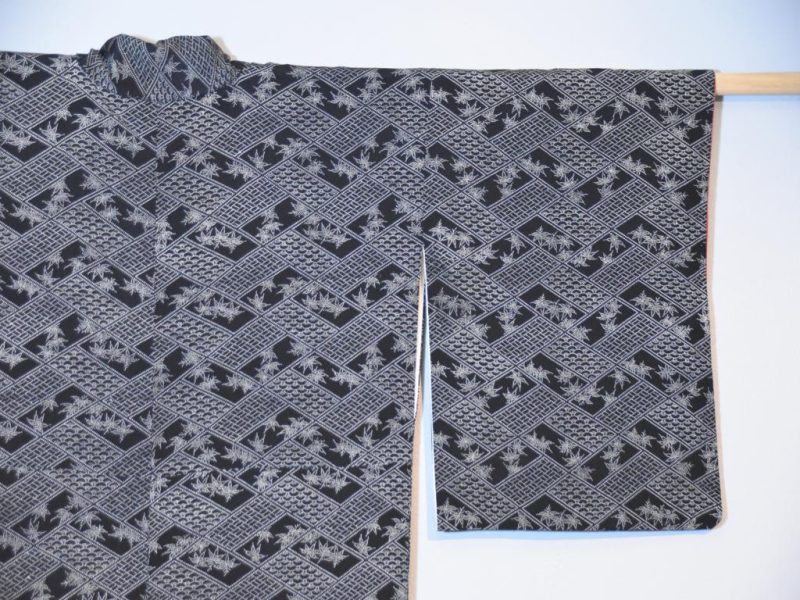 Black and White Silk Kimono - Image 8