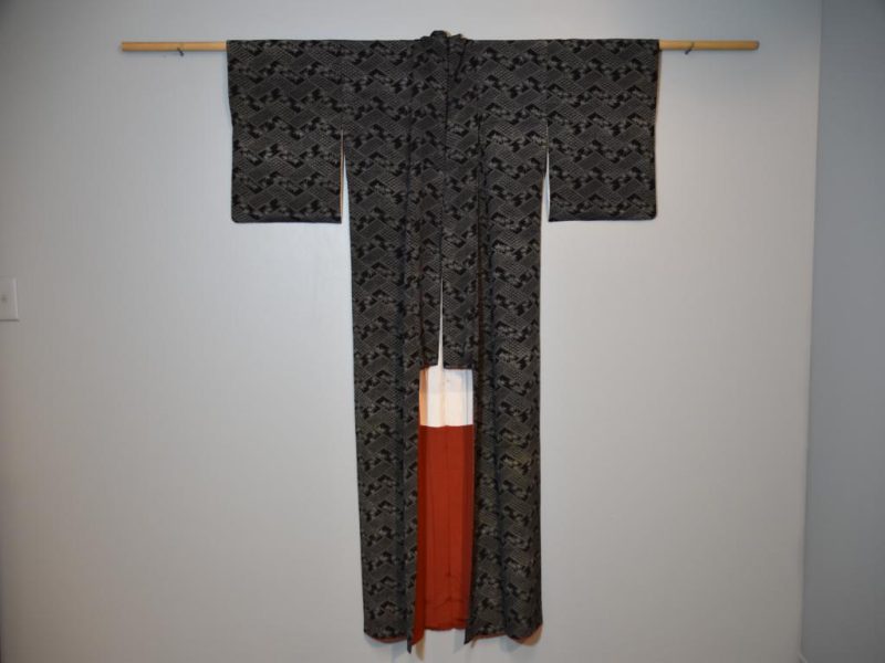 Black and White Silk Kimono - Image 6
