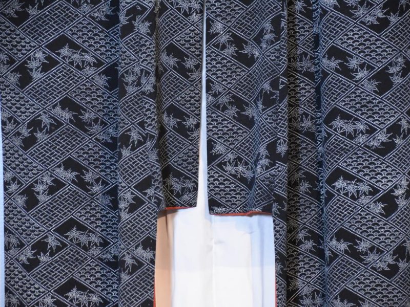 Black and White Silk Kimono - Image 5