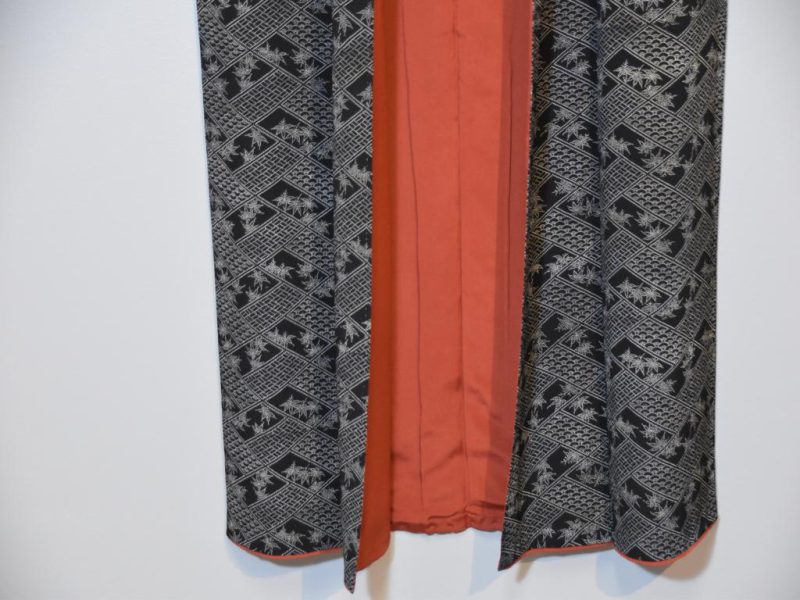 Black and White Silk Kimono - Image 4