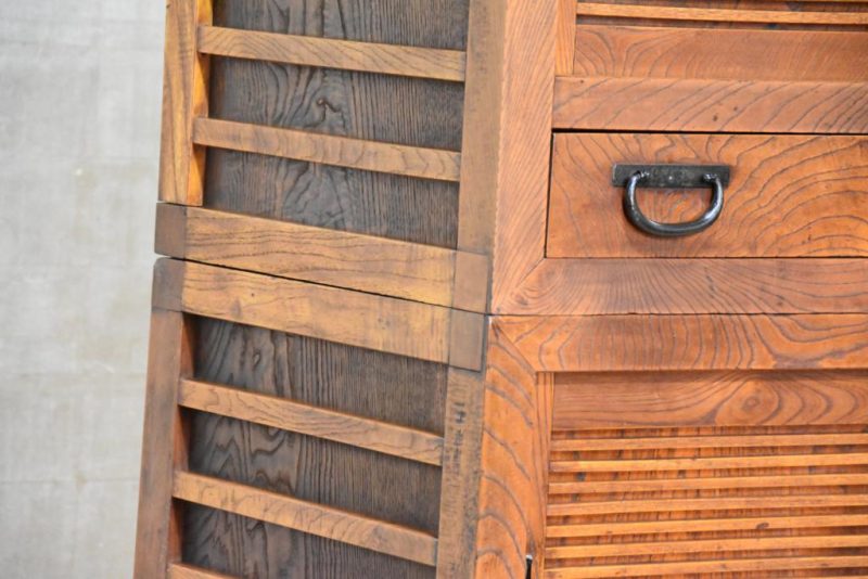 Antique Keyaki Elm Choba Dansu Merchat Chest Width:1340mm - Image 3