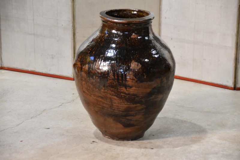 Antique Drip Glaze Tsubo Urn Height:670mm - Image 11