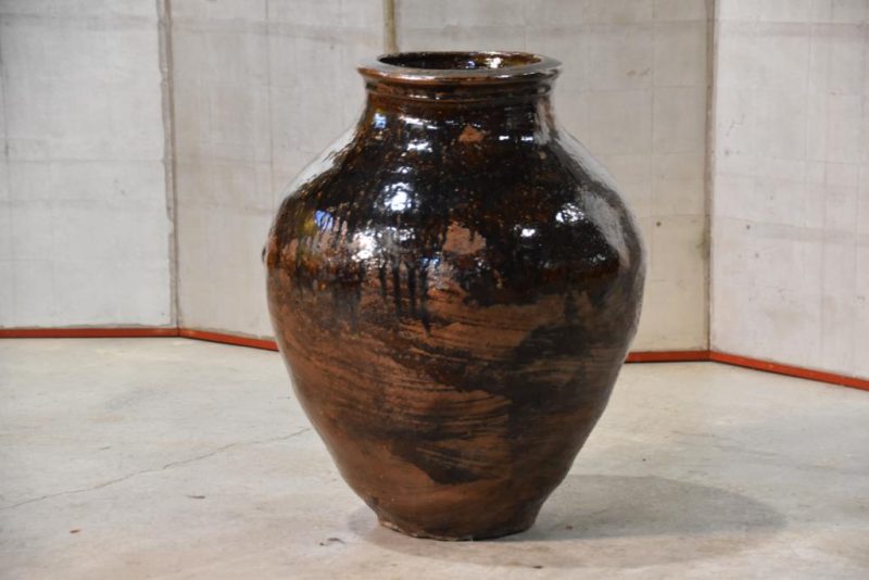 Antique Drip Glaze Tsubo Urn Height:670mm