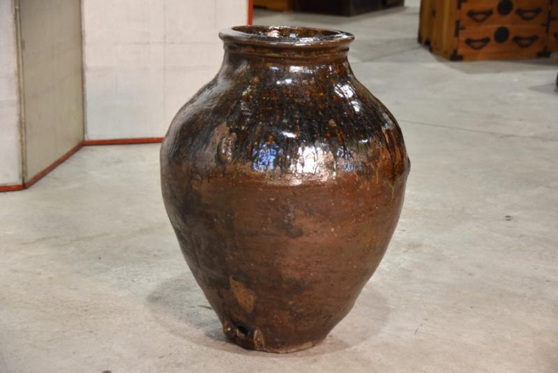 Antique Drip Glaze Tsubo Urn Height:670mm - Image 8