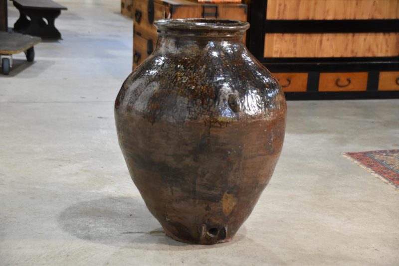 Antique Drip Glaze Tsubo Urn Height:670mm - Image 6