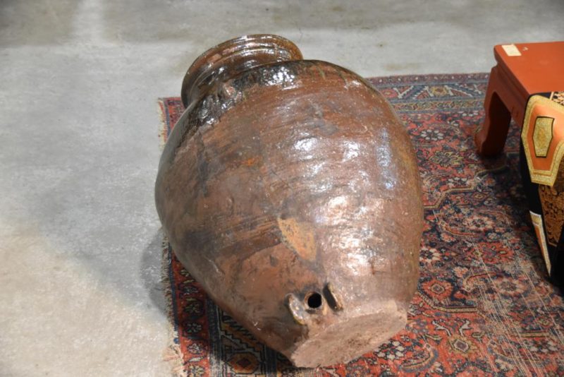 Antique Drip Glaze Tsubo Urn Height:670mm - Image 2