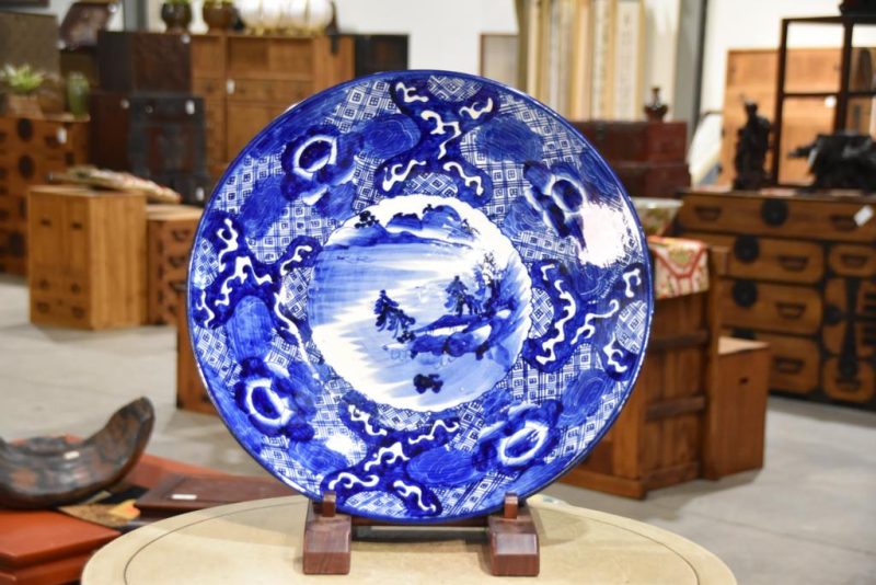Blue and White Imari Charger Width:460mm