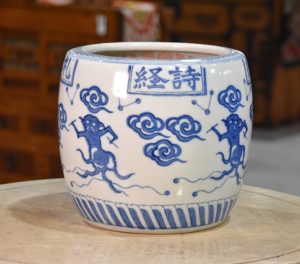 Japanese Blue and White Porcelain Hibachi Width:275mm