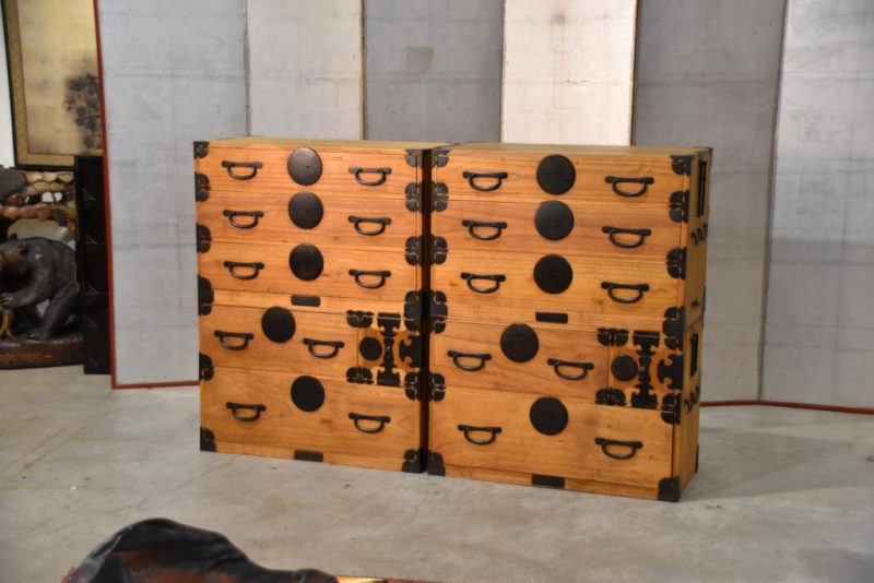 Rare Pair of Antique Clothing Chests Width:1780mm