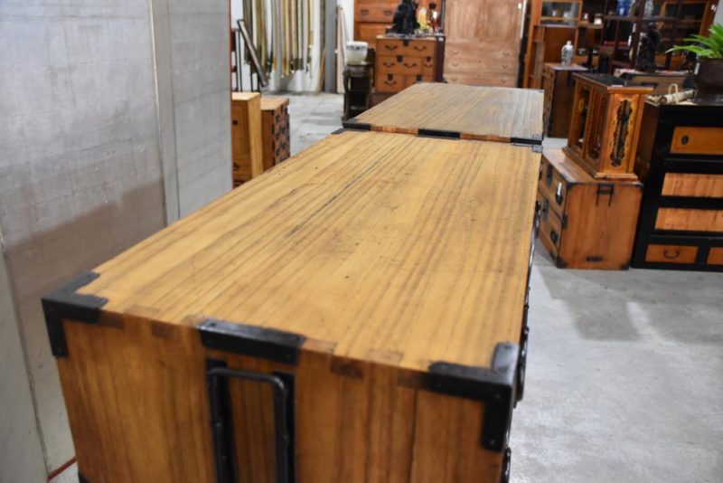 Rare Pair of Antique Clothing Chests Width:1780mm - Image 3