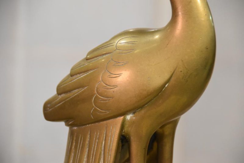Bronze Crane and Turtle Candle Stand - Image 14