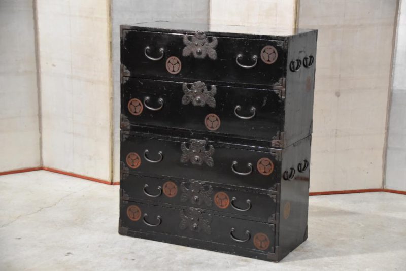 Antique Shonai Region Chest on Chest Width: 865mm