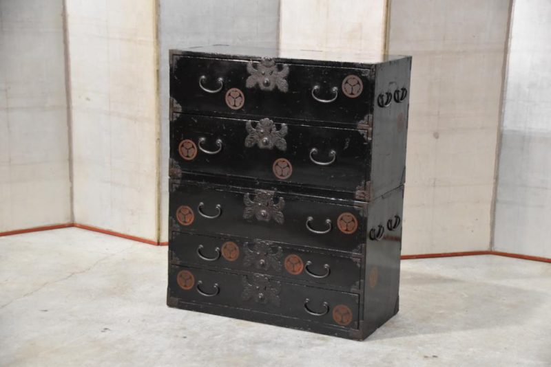 Antique Shonai Region Chest on Chest Width: 865mm - Image 16