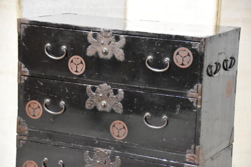 Antique Shonai Region Chest on Chest Width: 865mm - Image 14