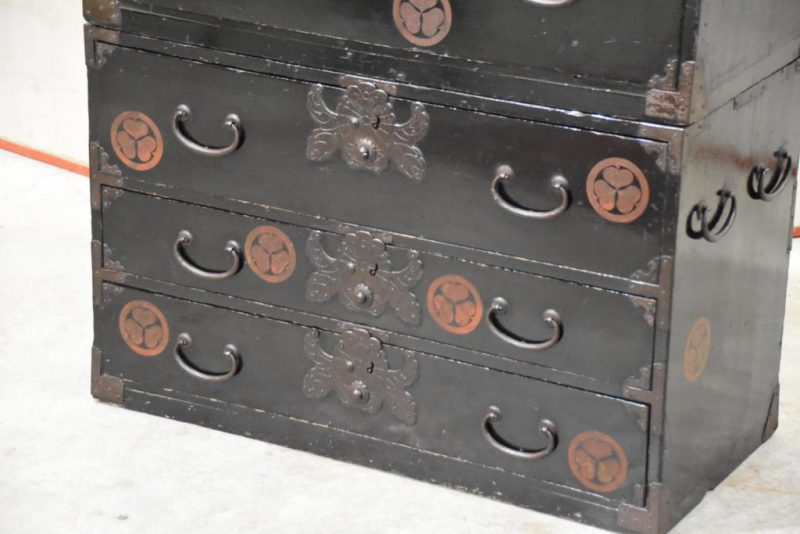 Antique Shonai Region Chest on Chest Width: 865mm - Image 13
