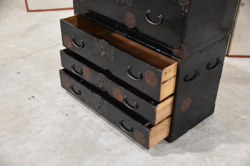Antique Shonai Region Chest on Chest Width: 865mm - Image 9
