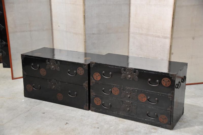 Antique Shonai Region Chest on Chest Width: 865mm - Image 3