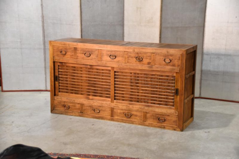 Antique Solid Wood Sideboard Kitchen Chest Width:1645mm