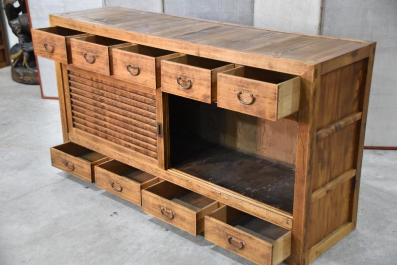 Antique Solid Wood Sideboard Kitchen Chest Width:1645mm - Image 9