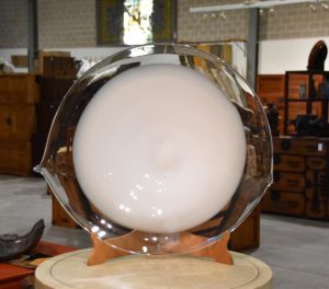 Large Glass Artist Plate Width:630mm