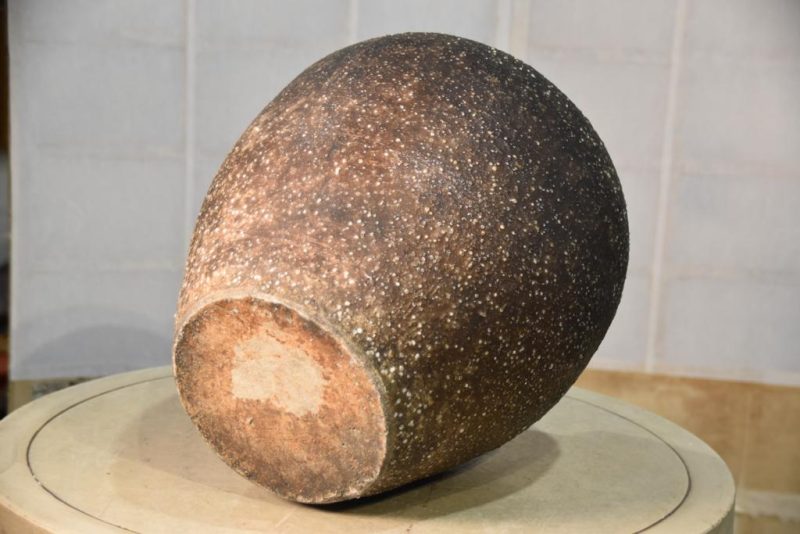 Shigaraki Pottery Tsubo Dry Tea Storage Urn Width:315mm - Image 2