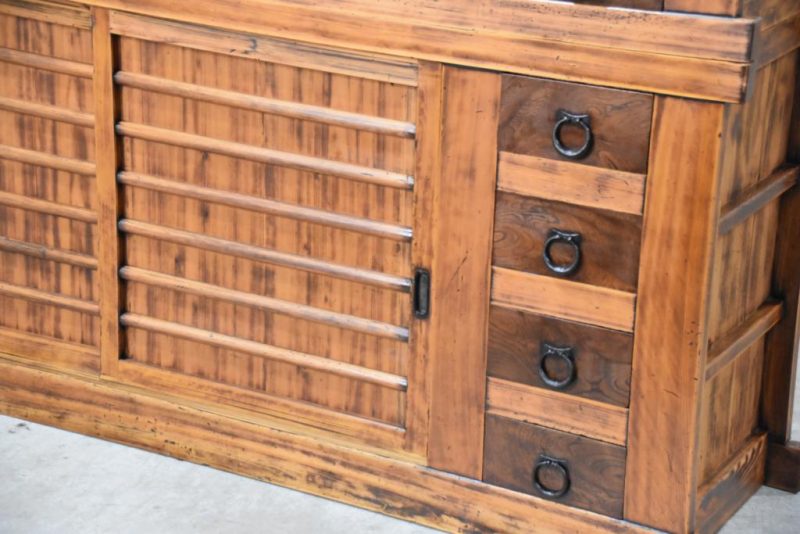 Antique Hikone Misuya Dansu Kitchen Chest Width:1840mm - Image 6