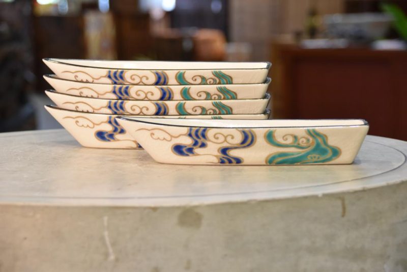 Boat Shaped Sashimi Dishes - set of 5