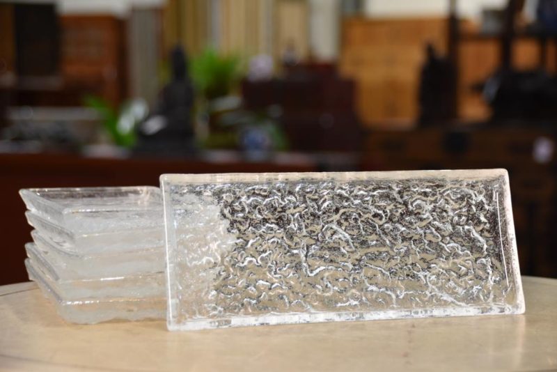 Japanese Glass Sushi Plates - set of 6 - Image 5