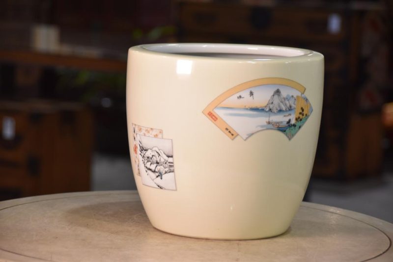 Ceramic Brazier with Woodblock Print Designs - Image 6