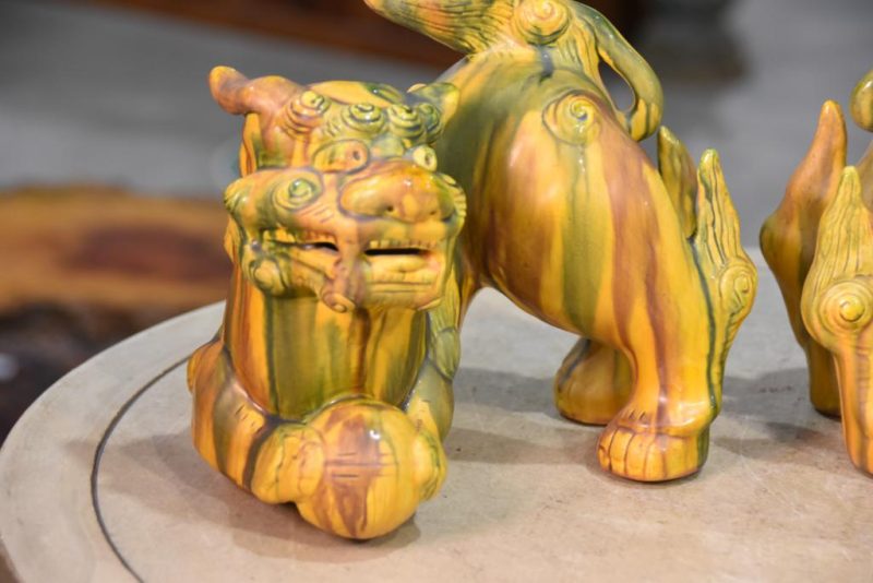 Pair of Kyoyaki Ceramic Shishi (Lion Dogs) - Image 8