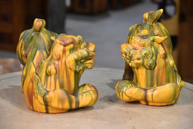 Pair of Kyoyaki Ceramic Shishi (Lion Dogs) - Image 5
