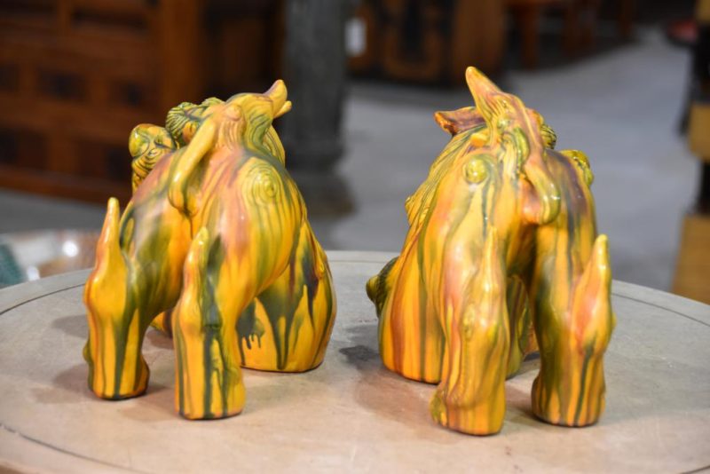 Pair of Kyoyaki Ceramic Shishi (Lion Dogs) - Image 4