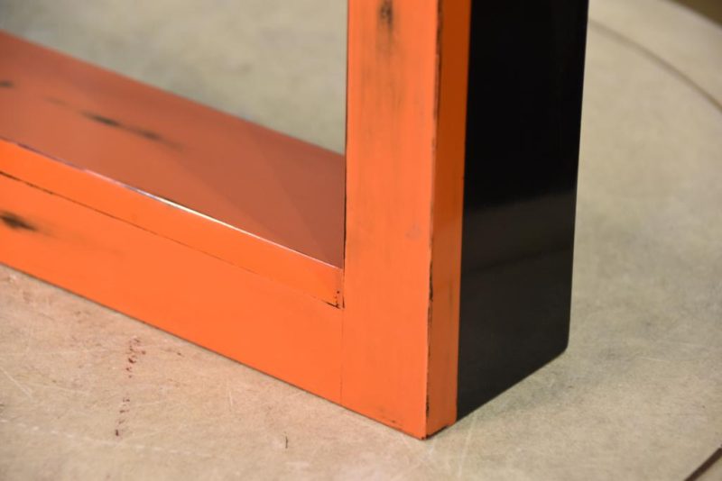 Tea Ceremonial Negoro Lacquer Irori Surround - Image 5