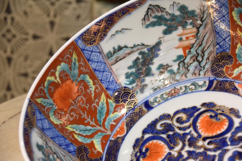 Japanese Coloured Imari Porcelain Bowl - Image 9