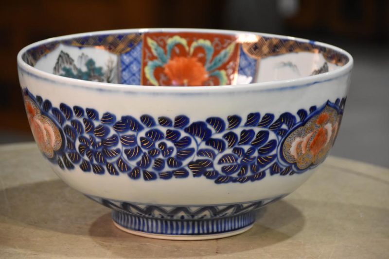 Japanese Coloured Imari Porcelain Bowl - Image 7