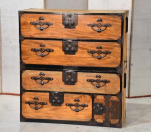 Japanese Nihonmatsu Clothing Chest 2 Sections Width:1060mm