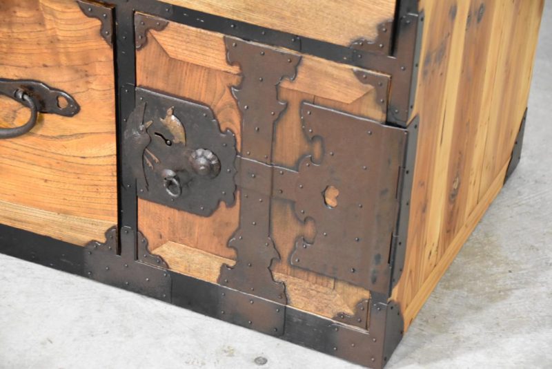 Japanese Nihonmatsu Clothing Chest 2 Sections Width:1060mm - Image 11