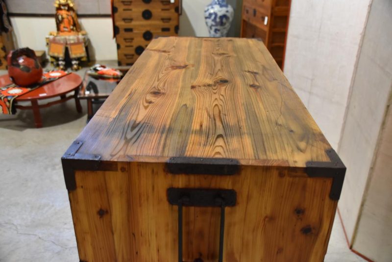 Japanese Nihonmatsu Clothing Chest 2 Sections Width:1060mm - Image 10
