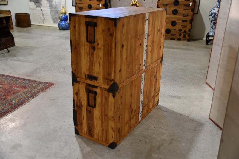 Japanese Nihonmatsu Clothing Chest 2 Sections Width:1060mm - Image 9